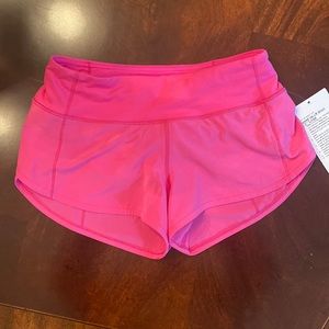 New Lululemon Speed Up Low Rise Short 2.5” Lined Size 2 Sonic Pink